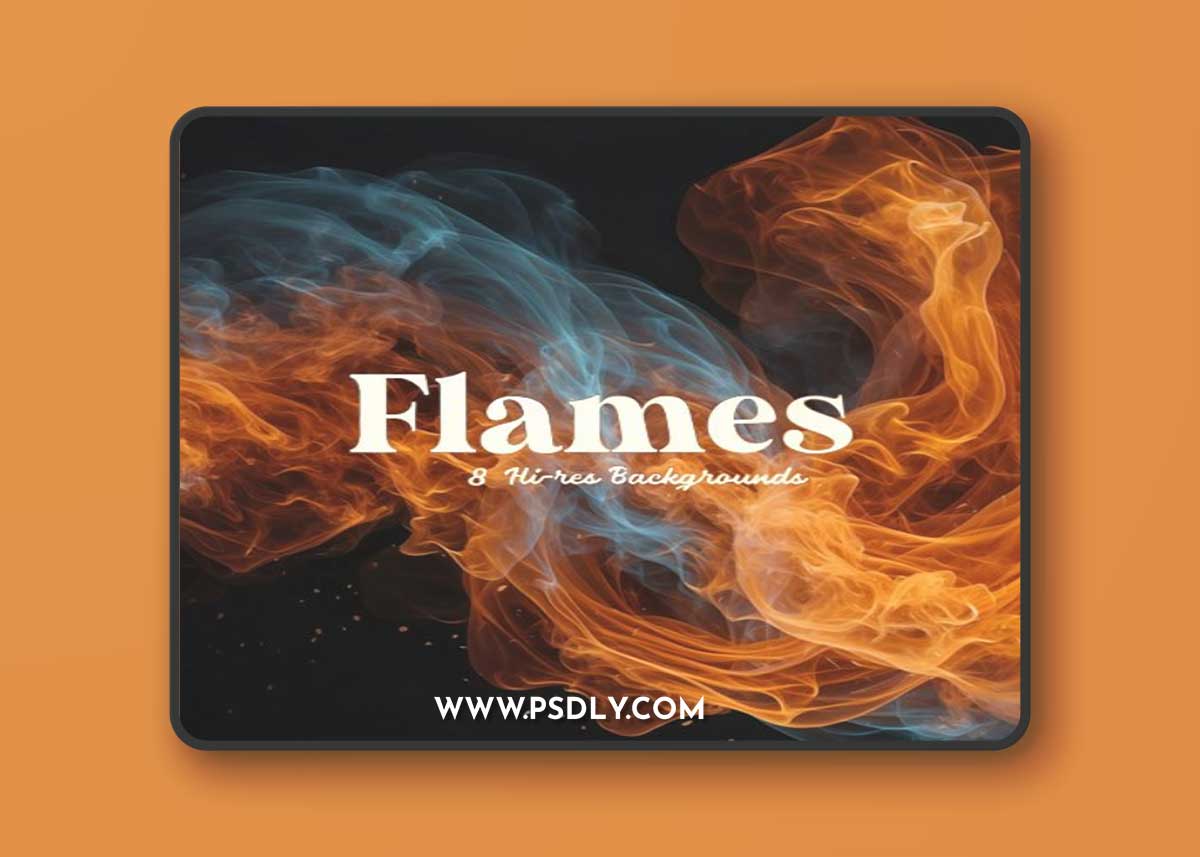 Fire Flames - 8 Hi-Res Backgrounds