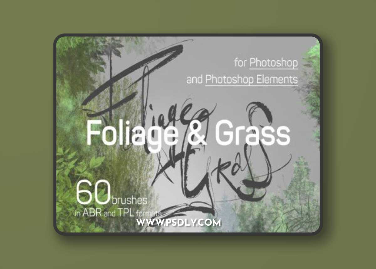 Foliage+Grass+Moss Photoshop Brushes