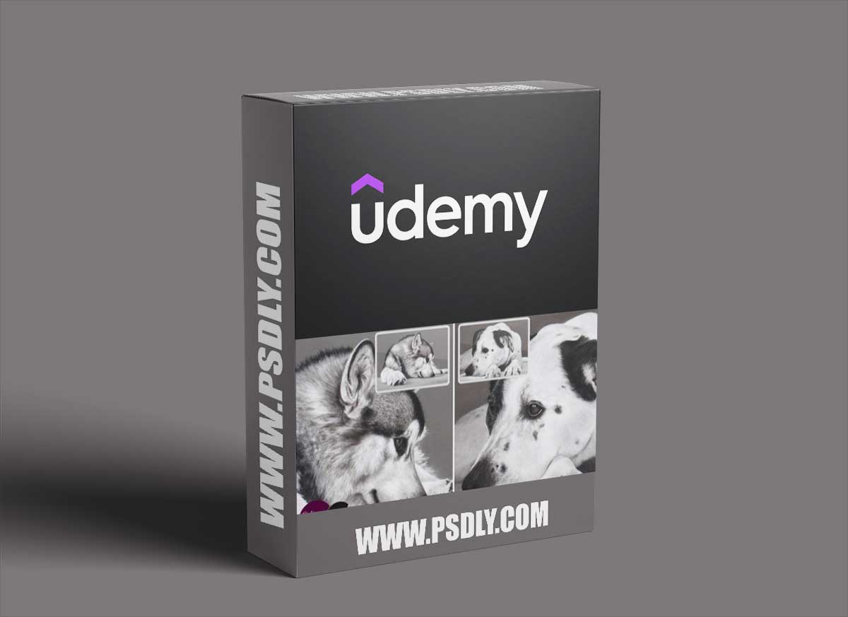 How To Draw Dogs - Monochrome Effect - Just 4 Pastel Pencils