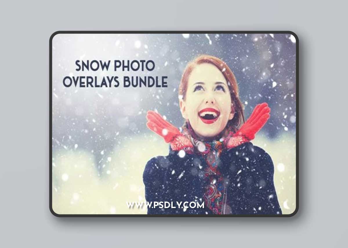 Snow Photo Overlays Bundle for Photoshop