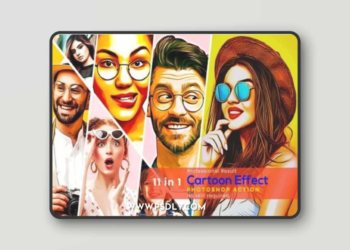 Turn Photos into a Cartoon Photoshop Action