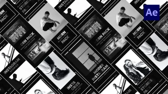 Videohive Black Social Media Stories 50056789