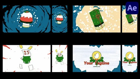 Videohive Christmas Morphing Logo for After Effects 49850293