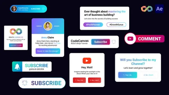 Videohive Gradient Youtube Elements 1 50027283