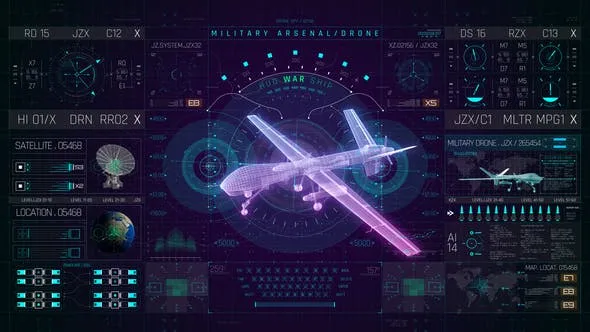 Videohive HUD PRO Military Drone 50027089
