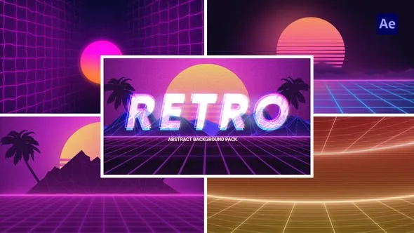 Videohive Retro Abstract Background Loop 46484672