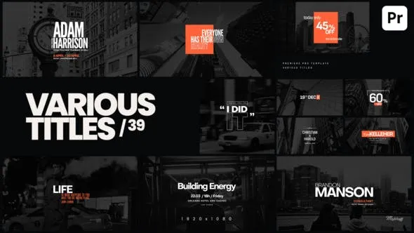 Videohive Various Titles 39 49662813