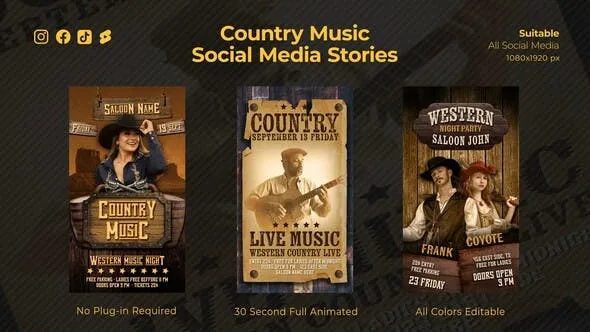 Videohive Western Music Instagram Stories 49859957