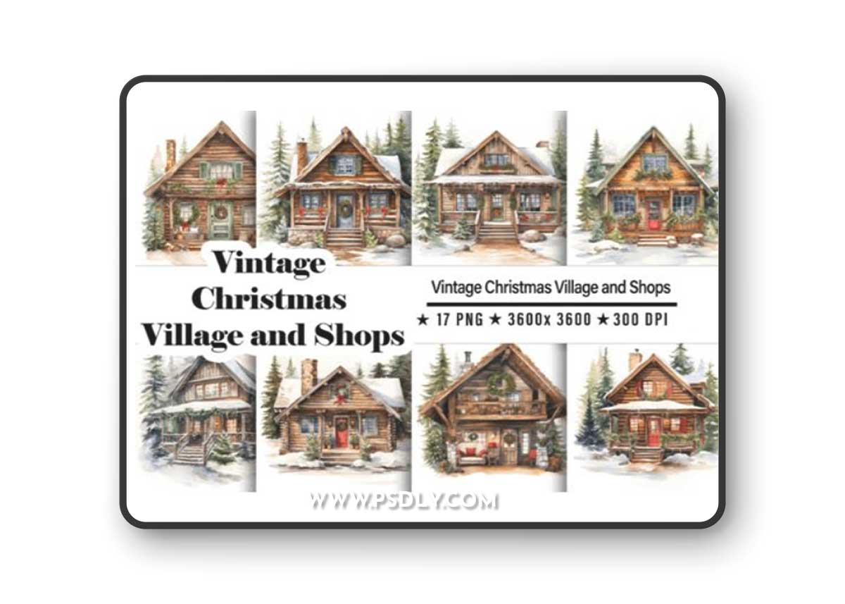 Vintage Village and Shops in Winter