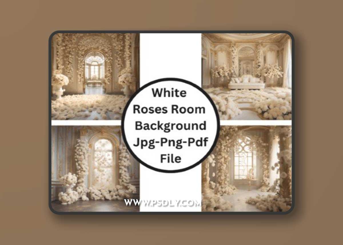 White Roses Room Background