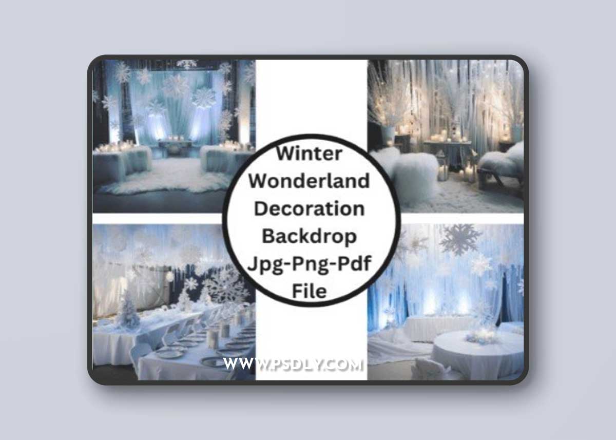 Winter Wonderland Decoration Backdrop