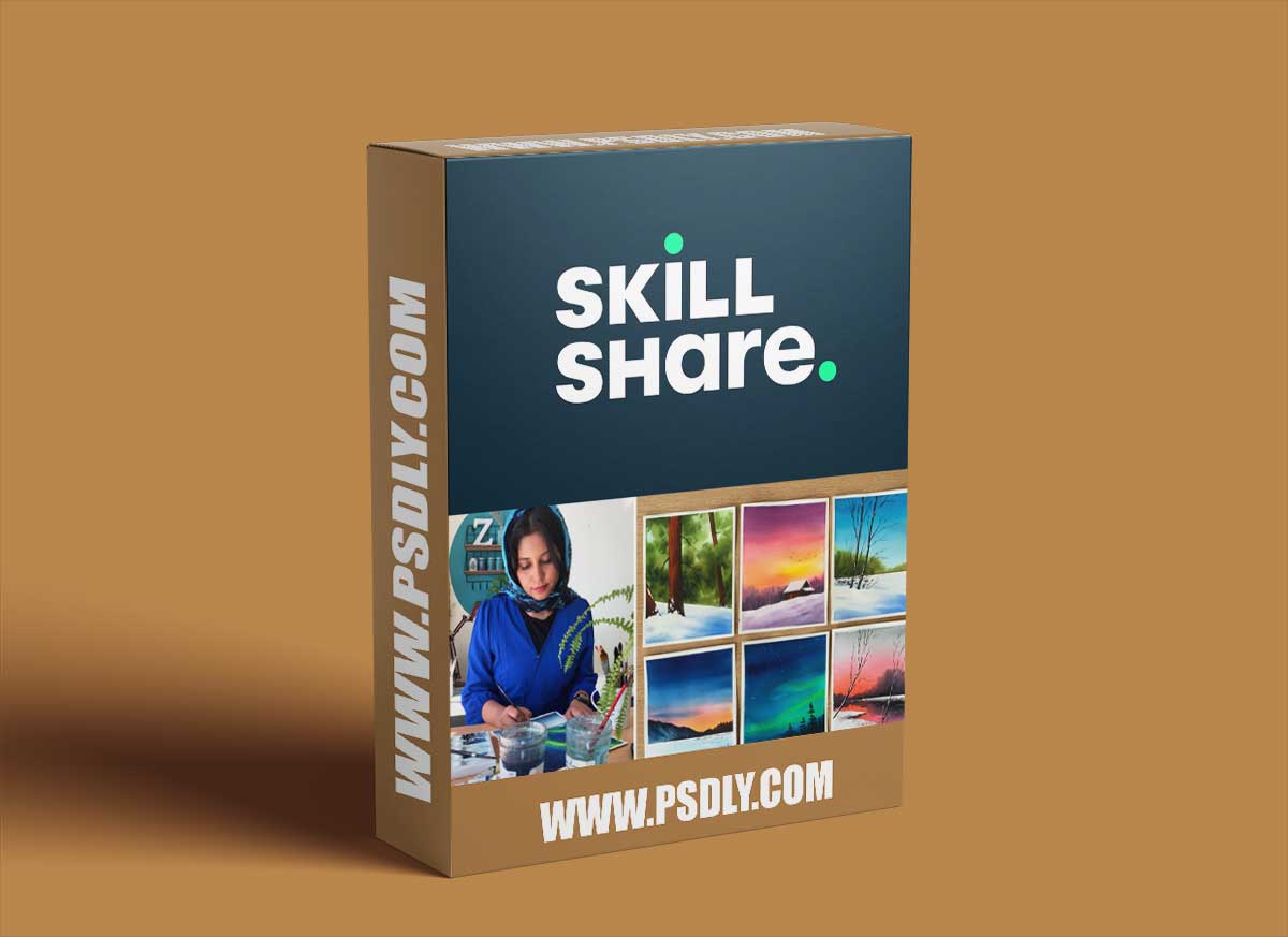 30 Day Watercolor Challenge : Learn to Paint 30 Easy Winter Landscapes