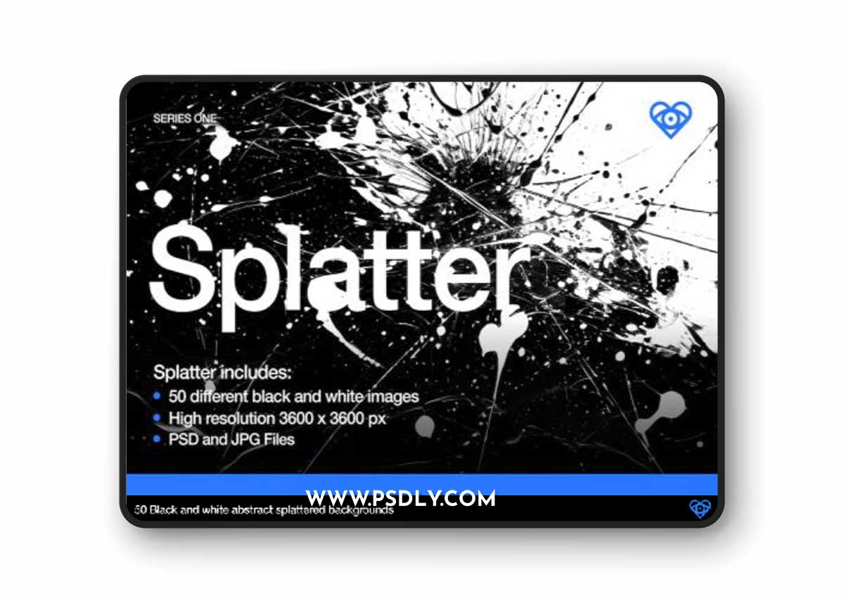 50 Black and White Splatter Textures