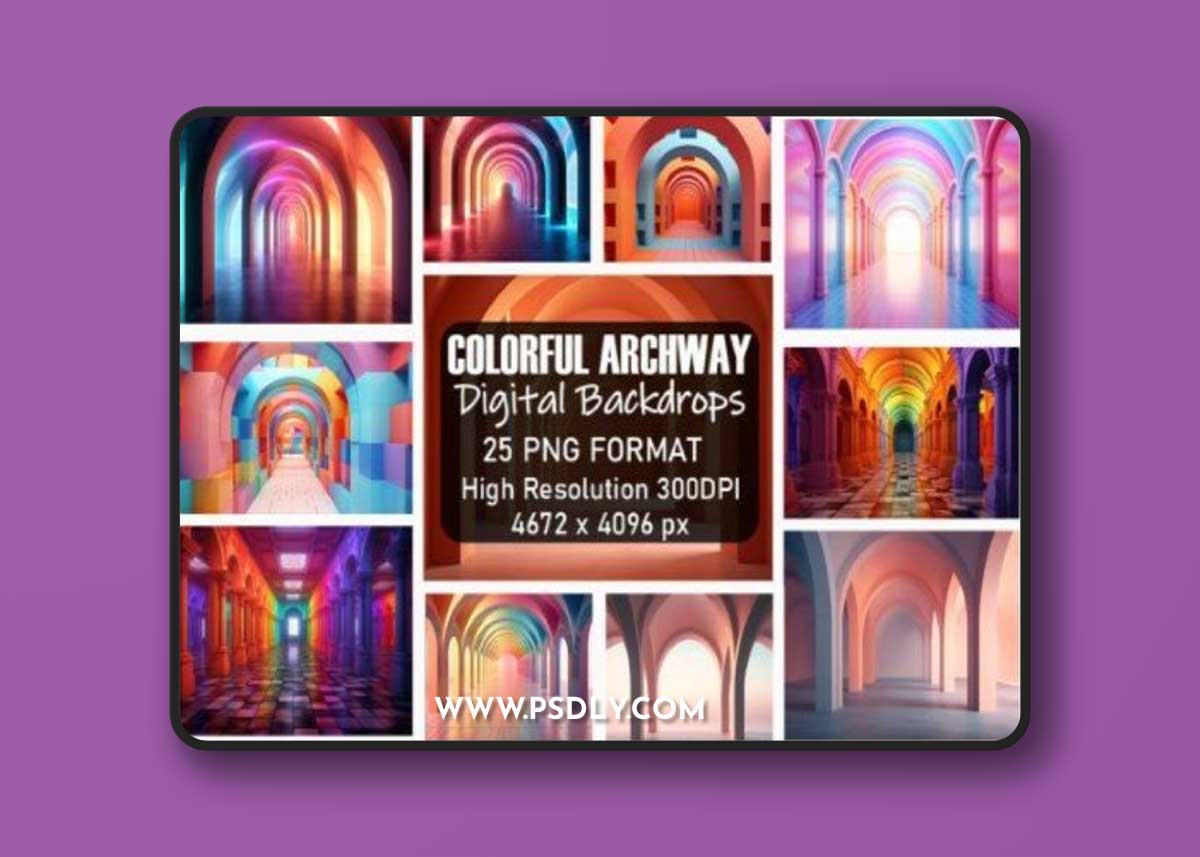 Colorful Abstract Archway Backdrops