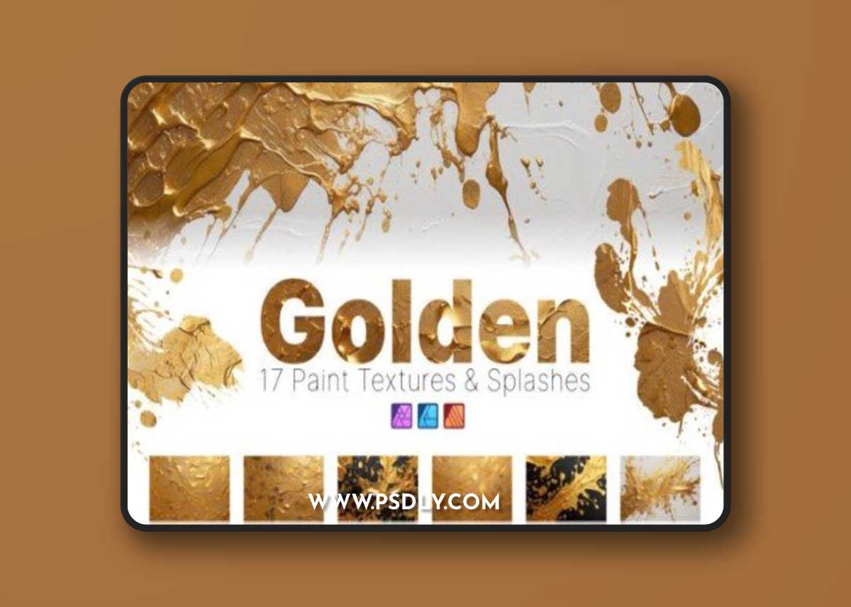 Golden Paint Textures - Affinity Assets