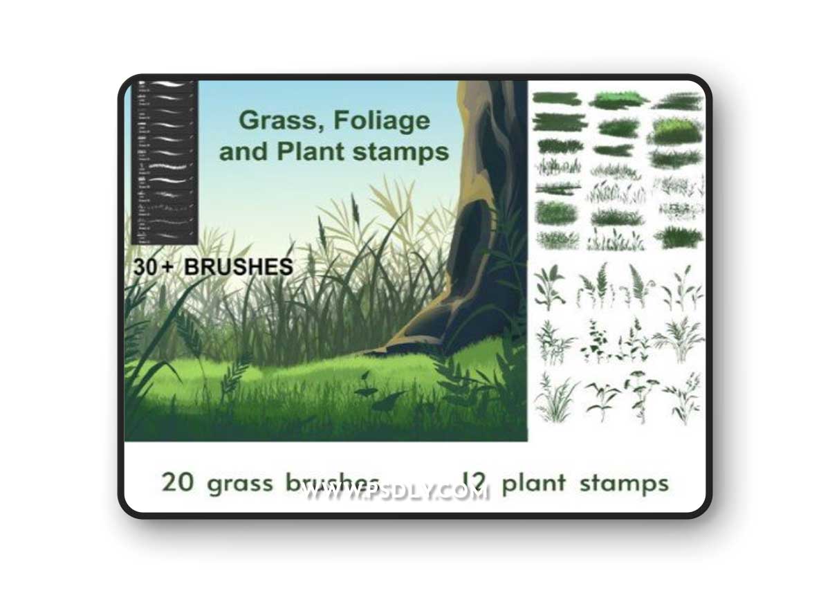 Grass and Foliage Brush Pack