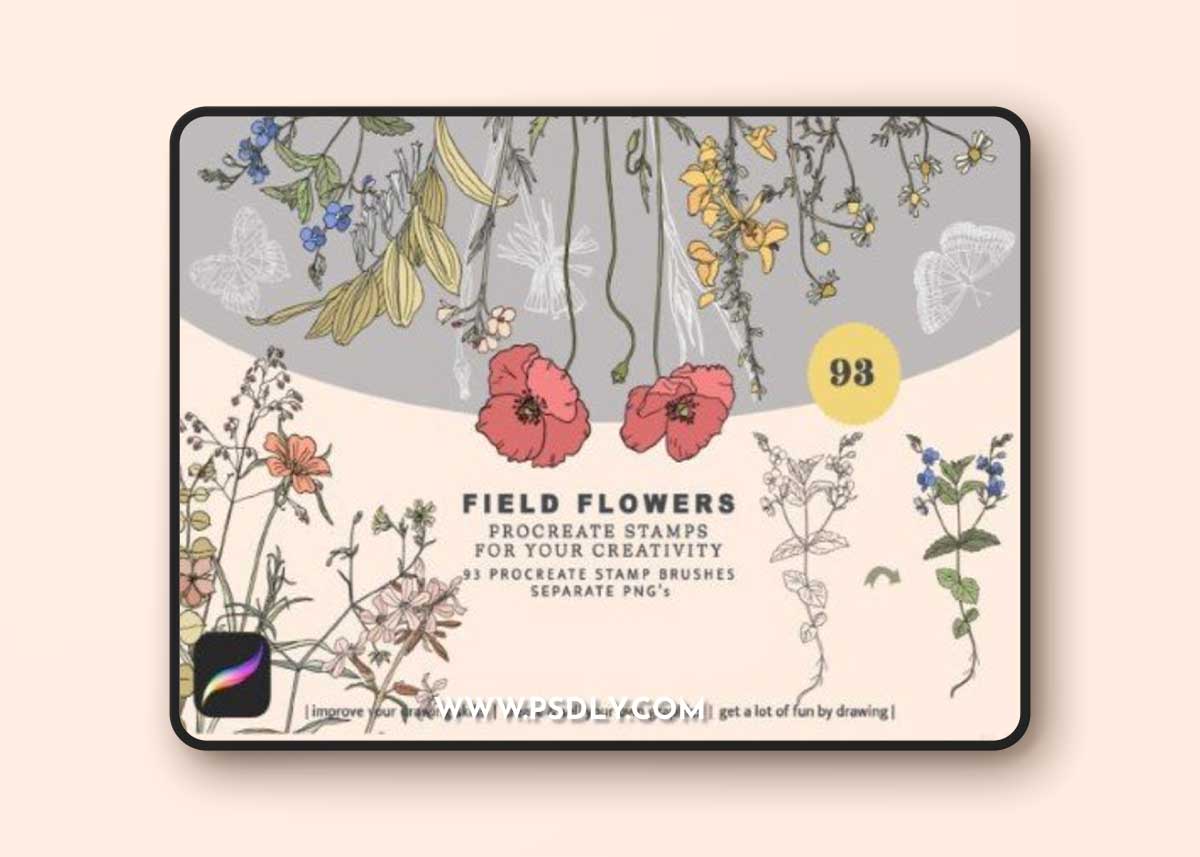 Procreate Brushes Wildflower Stamps
