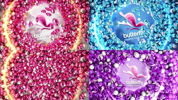 Videohive Romantic Hearts Logo Reveals 50317391