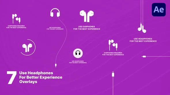 Videohive Use Headphones For The Best Experience Overlays 50479598