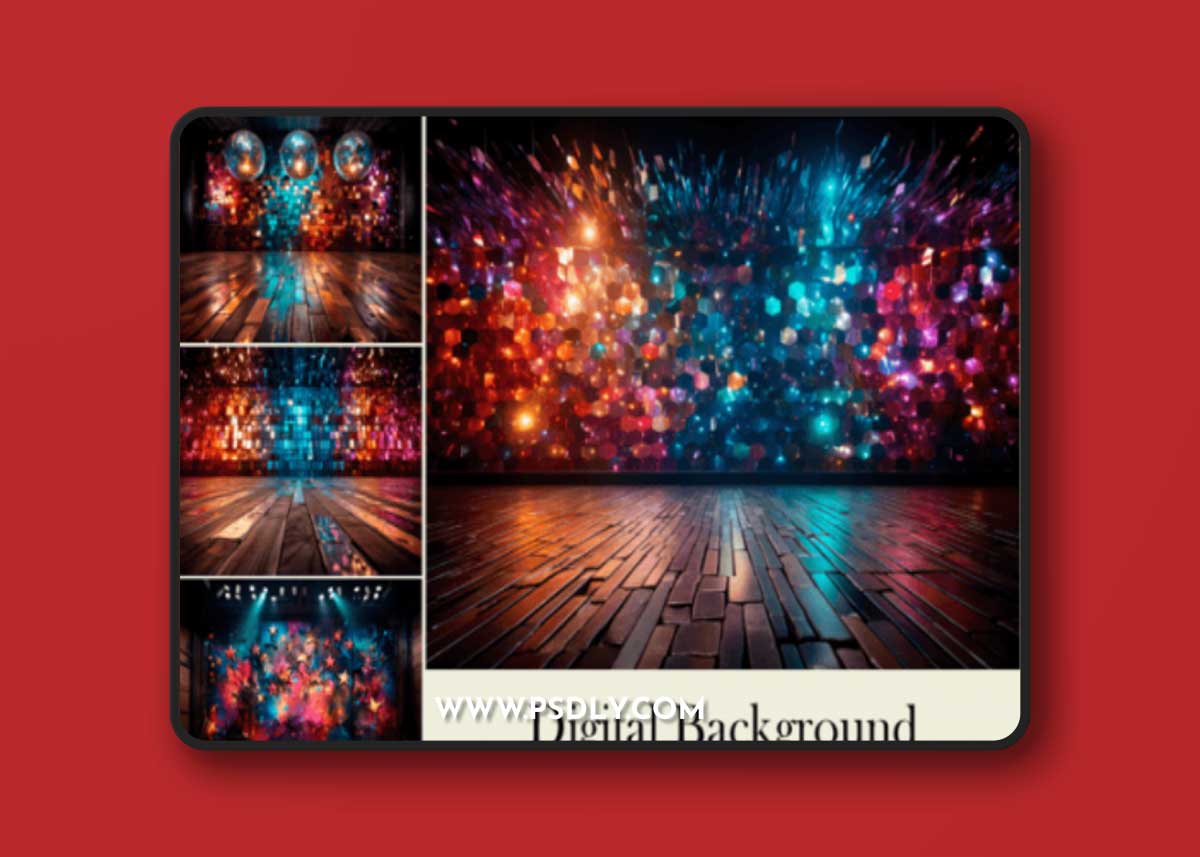 Bokeh Wedding Studio Backdrop Overlays