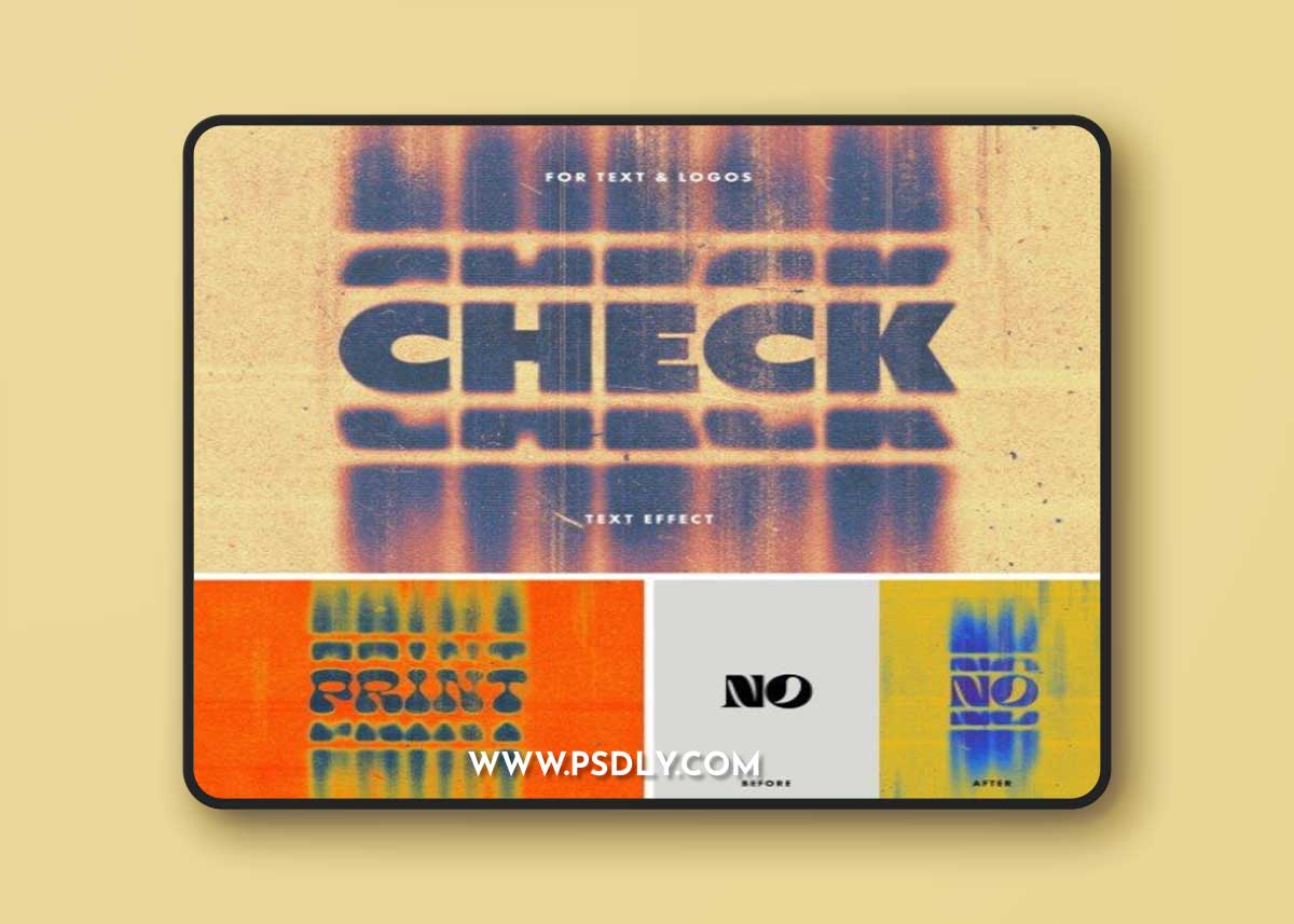 Destroyed Text Effect Mockup