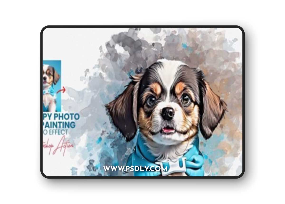 Puppy Photo to Painting Effect