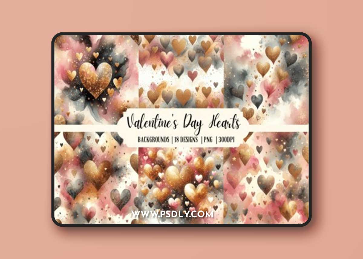 Valentines Heart Gold Background 89816642