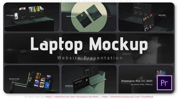 Videohive Laptop Mockup Strong Presentation 50769737