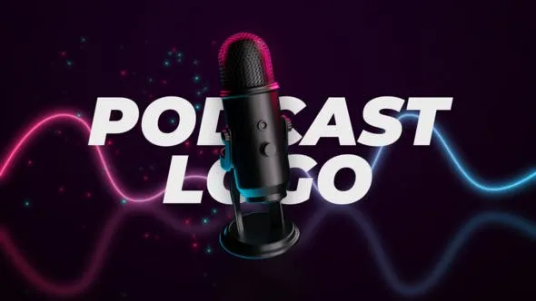 Videohive Podcast Microphone Logo Reveal 50894748