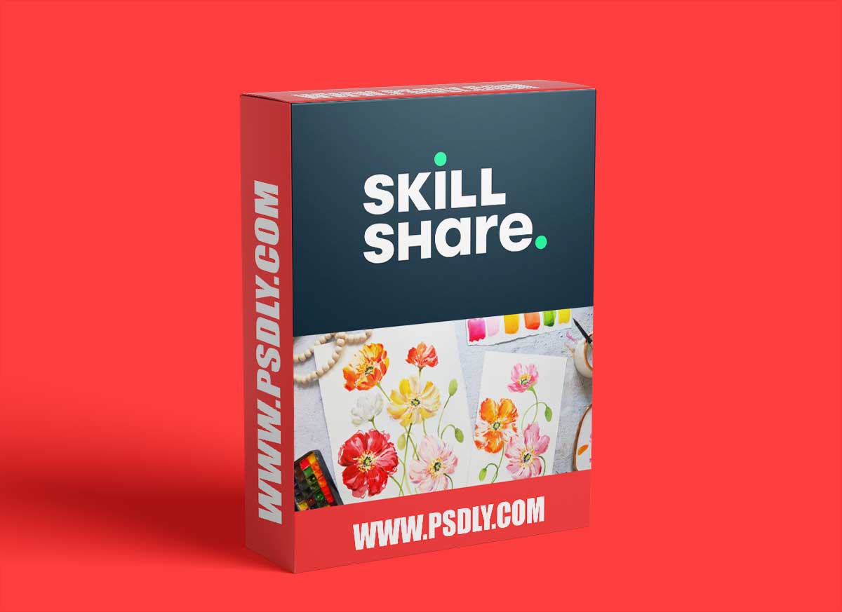 Watercolor Icelandic Poppies: Paint Dreamy Floral Silhouettes