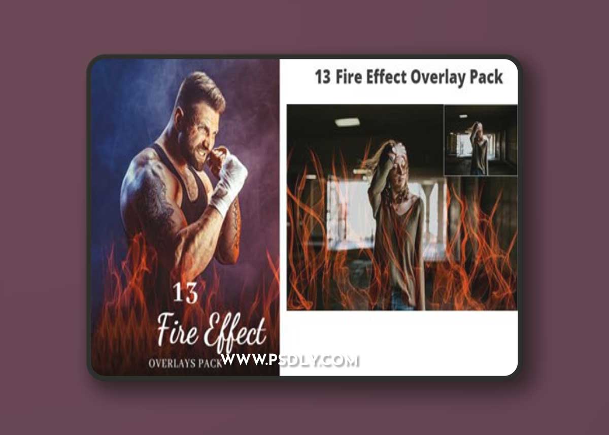 Fire Effect Overlays for Photoshop