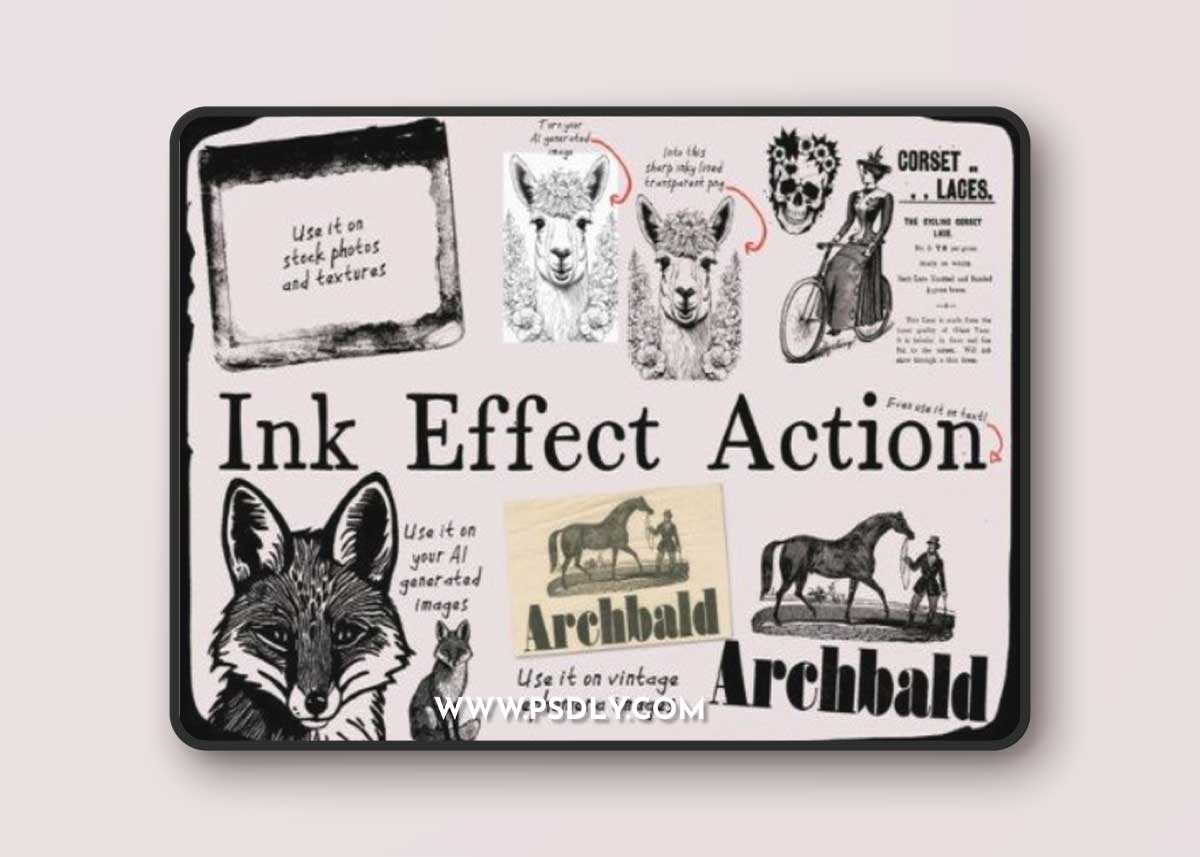 Ink Effect Photoshop Action