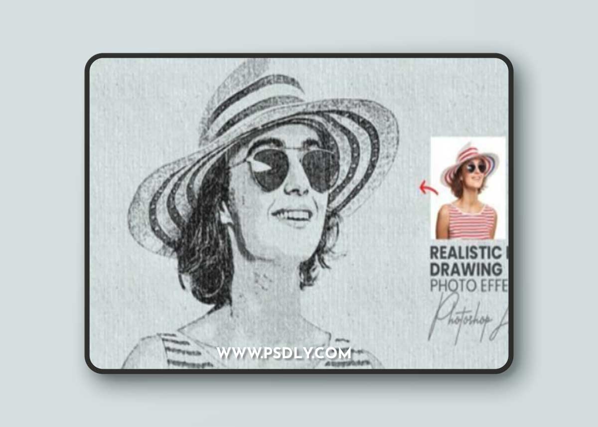 Realistic Ink Drawing Photo Effect