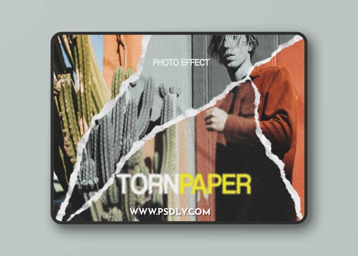 Torn Paper Photoshop Effect Template