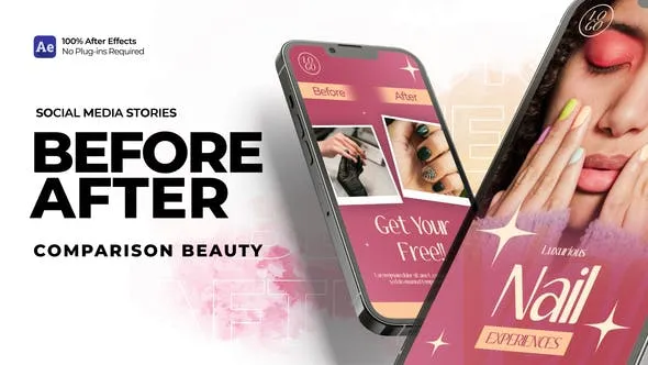 Videohive Before After Comparison Beauty - Social Media Stories 51464922