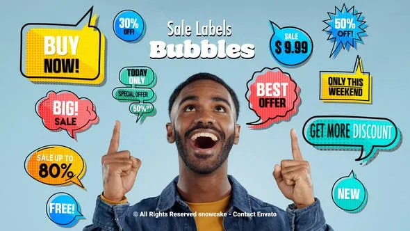 Videohive Sale Labels Bubbles 51317625