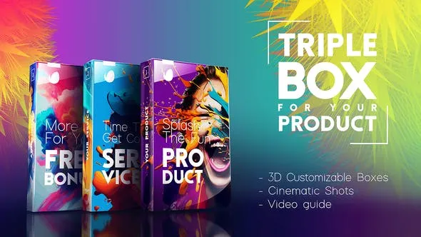 Videohive Triple Box Set for Your Digital Product 51119002