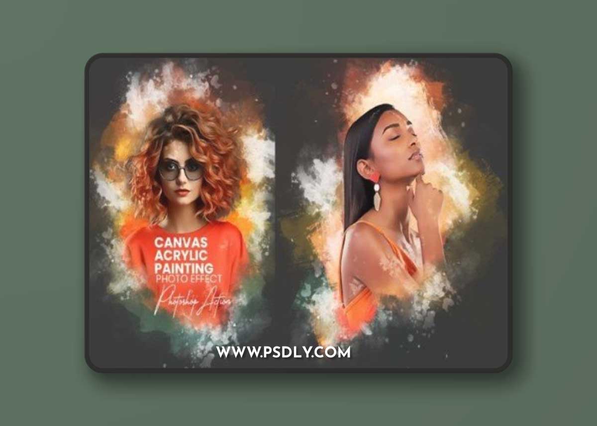 Canvas Acrylic Painting Photoshop