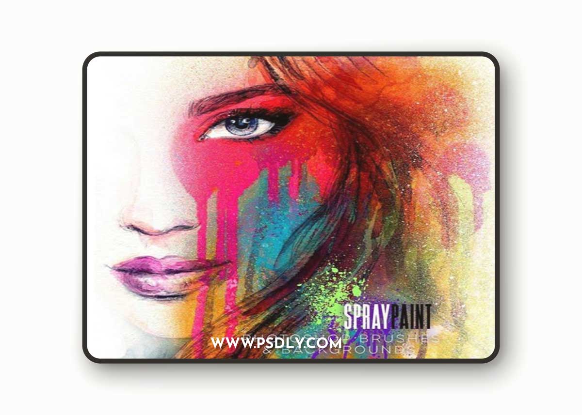 Rons Spray Paint Brushes & Backgrounds for Photoshop