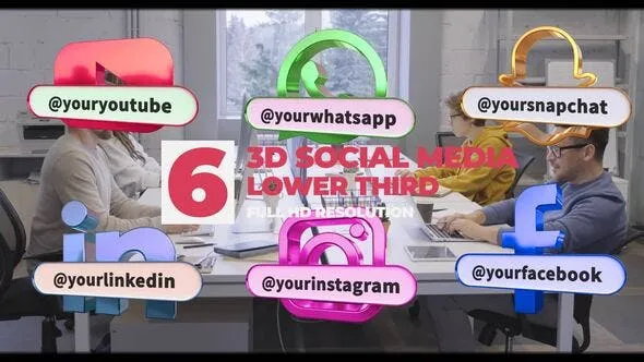 Videohive 3d Social Media Lower Thirds 51746213