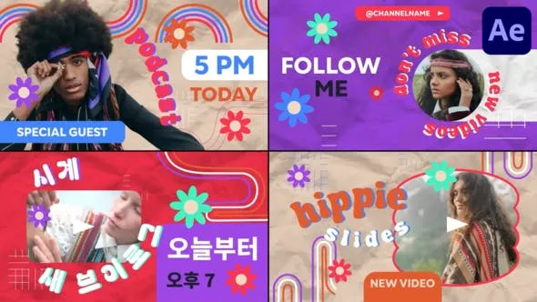 Videohive Hippie Youtube Slides for After Effects 51817875