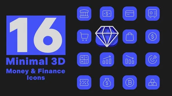 Videohive Minimal 3D - Money & Finance Icons 51770071