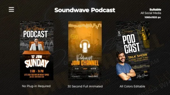 Videohive Soundwave Podcast Instagram Reels 51906032