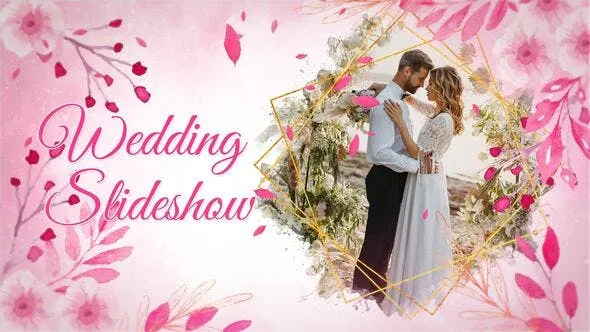 Videohive wedding Pink Watercolor Slideshow 51645876