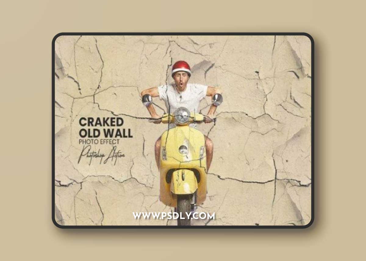 Cracked Old Wall Photoshop Action