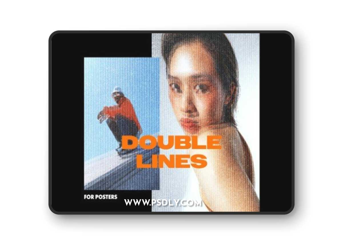 Double Lines Poster Photo Effect