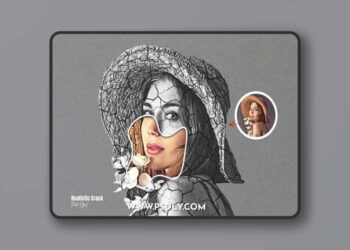 Realistic Crack Photo Effects for Photoshop