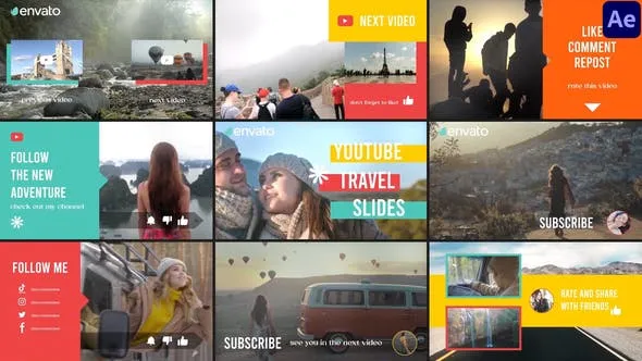 Videohive Social Media Travel Scenes for After Effects 52076379