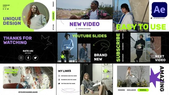 Videohive Youtube Slides for After Effects 52056690