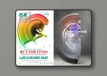 Circular Pixel Stretch Effect